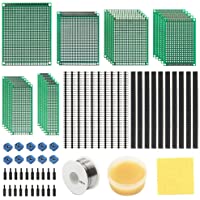 76Piezas PCB Prototipo Kit-5 Tamaño 23 Doble Cara Soldar Circuitos Placa-10Piezas 2.54mm Conector de Cabeza Macho Hembra…